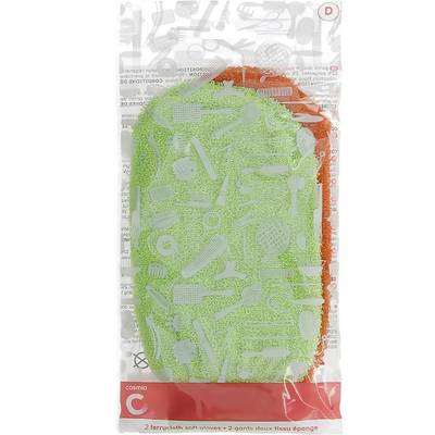 COSMIA Gant massage doux tissu éponge, 2 gants