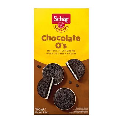 Schär Biscuits Chocolat Fourrés Crème de Lait sans gluten, 165g