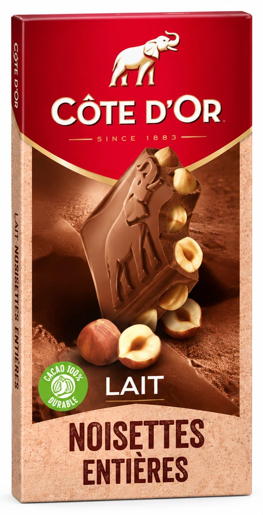 Côte d'Or Lait noisettes entières