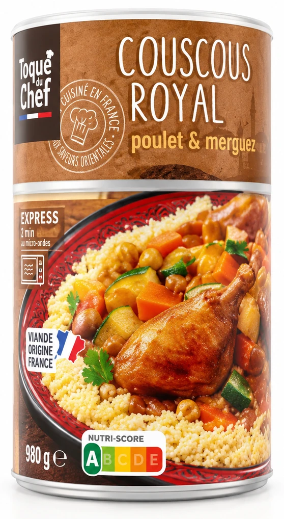 Toque du Chef Couscous royal poulet et merguez