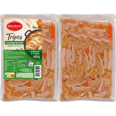 Tripes à la mode de Caen, BIGARD, 2 Barquettes, 1kg
