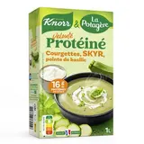 Knorr & La Potagère Soupe Velouté Protéiné Courgettes Skyr et Basilic - Soupe liquide en brique familiale, 1L