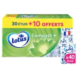 Mouchoirs LOTUS Compact plus blanc étuis x30+10 offerts