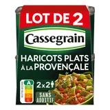 Haricots verts plats à la Provençale CASSEGRAIN - 2 x Boîte 375g - 750g