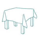 Nappe damassée 1,17x8m blanc