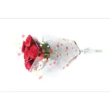FLEURS Botte de 5 roses rouges