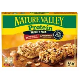 NATURE VALLEY Barres de céréales protéinée au caramel salé cacahuètes et cacahuètes et chocolat