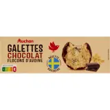 AUCHAN Galettes suédoises aux flocons d'avoine chocolat