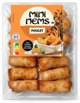 12 mini nems au poulet avec 3 sachets de sauce nuoc-mâm