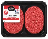 2 steaks hachés façon bouchère pur bœuf 15% de MG St-Clément le Boucher