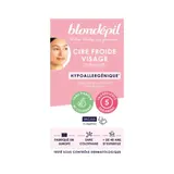 Bandes de cire Froide Visage Peau Sensible Hypoallergénique Testée Dermatologiquement BLONDEPIL