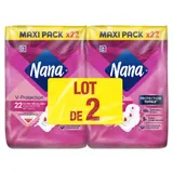 Serviettes Hygiéniques V-Protection Ultra Régulier Avec Ailettes Flux Modéré NANA