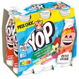Yaourt à boire panaché fraise, vanille, framboise P'TIT YOP - 6x180g