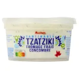 AUCHAN Tzatziki fromage frais concombre à tartiner