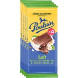 POULAIN Tablette de chocolat au lait éclats de noisettes crêpes dentelle