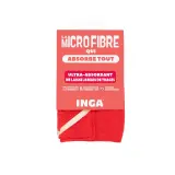 INGA Eponge microfibre désincrustante rouge