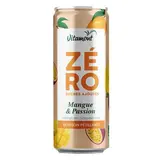 Vitamont Zéro- Boisson gazeuse Mangue Passion  bio sans sucres ajoutés, 25cl