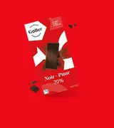 Tablette noir 70% intense, Chocolat Galler (80 g)