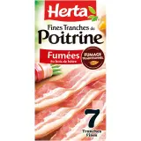 HERTA Poitrine fumée au bois de hêtre en tranches fines