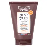 EVOLUDERM For Men Gel nettoyant tonifiant 2en1 visage et barbe à la vitamine C et extrait de ginseng