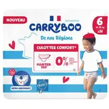 Couches culotte ultra absorbantes T6/16-30 kg, Carryboo de Nos Régions (26 couches)