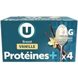 Yaourt brassé protéiné vanille, U (4 x 120 g)