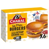 CHARAL Burger de boeuf saveur ketchup cheddar