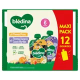 Compotes Pommes Poires, Bananes Cassis et Myrtilles BLEDINA