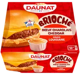 Brioché boeuf charolais cheddar sauce louisiane DAUNAT 155g