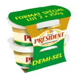 PRESIDENT Beurre gastronomique demi-sel 80%MG Format Spécial