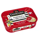 Connetable Sardines de Bretagne à l'huile d'olive vierge extra en conserve, 135g