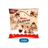 Kinder Assortiment de Chocolats Lait, Noisettes Bueno Mix, 193g