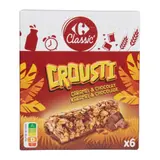 Barres de céréales Caramel et Chocolat CARREFOUR CLASSIC'