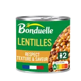Lentilles très peu de jus BONDUELLE - Boîte 265g