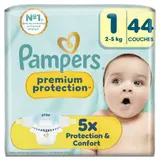 Pampers Premium Protection Taille 1, 2kg-5kg, 44 Couches