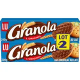 Biscuits sablés nappés au chocolat au lait GRANOLA, 2 paquets de 200g