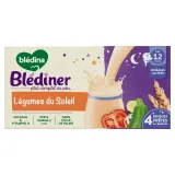 BLEDINA Blédiner Lait et céréales lactées en brique légumes du soleil dès 12 mois