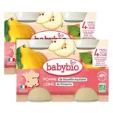 Babybio Pommes d'Aquitaine et Coing bio Pot Bébé Dès 4 mois, Lot de 2 - 2x130g
