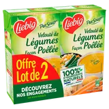 Soupe Pursoup velouté de légumes poêlés LIEBIG, 2 briques de 1l