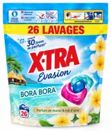 X-tra lessive dose parfum fleur de monoï et lait d'aloé