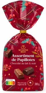Seasons Best Papillotes chocolat au lait et chocolat noir
