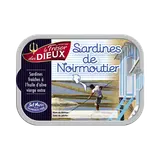 Sardines de Noirmoutier huile d'olive vierge extra LES DIEUX, 115g