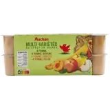 AUCHAN Coupelles multi-fruits allégée en sucres