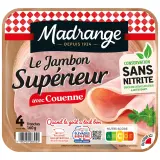 MADRANGE Le jambon Supérieur cuit avec couenne sans nitrite