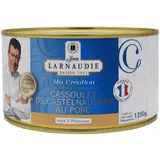 Plat cuisiné cassoulet de castel Naudary au port JEAN LARNAUDIE