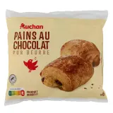 AUCHAN Pains au chocolat pur beurre