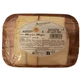 Duo Fromage à Raclette nature et Morbier, Le Montagnon, barquette de 400g