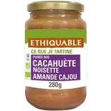 Purée cacahuète noisette amande cajou BIO, Ethiquable  (280 g)