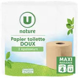 Papier toilette 2 plis compact non blanchi 4=12