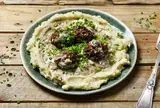Boulettes, purée & sauce aux cèpes, Frichti (455 g), [Contenant réutilisable]